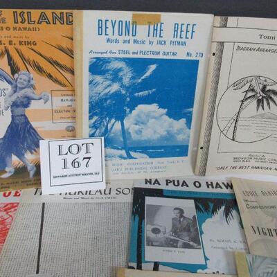 11 Vintage Hawaiian Sheet Music From 1930s - 50s