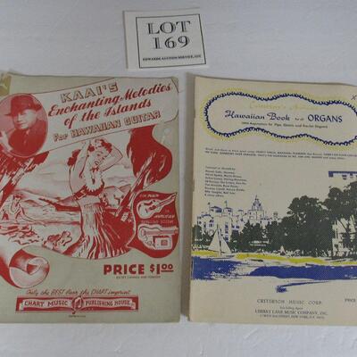 Vintage Hawaiian Guitar 1940s and Organ 1966 Sheet Music Booklets