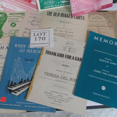 Lot of Misc Sheet Music: The Rosary is Dated 1911, The Rest From The 1940 - 60s
