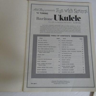 Older Ukelele Song/Music Books, 1960-70s