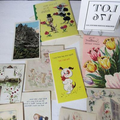 Nice Lot of Antique and Vintage Stereo View Cards, Postcards, Unused Greeting Cards