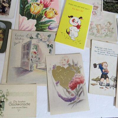 Nice Lot of Antique and Vintage Stereo View Cards, Postcards, Unused Greeting Cards