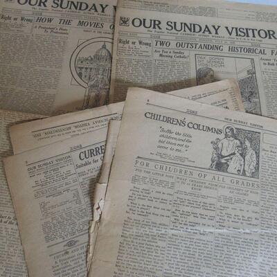 Old Newspapers: the Progressive, 11/9/40; Your Sunday Visitor, 1930s