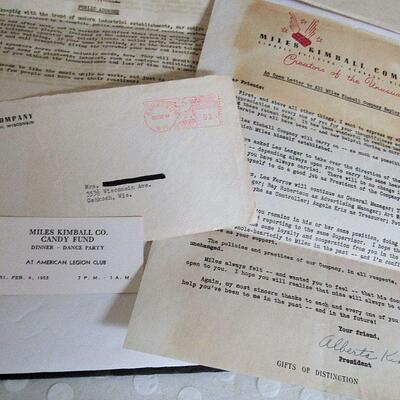 Lot of Vintage Miles Kimball Co, Oshkosh, WI Paper Memorabilia, Newsletters, Clippings, Photo, More