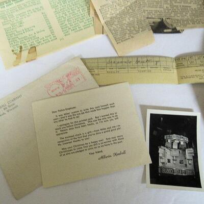 Lot of Vintage Miles Kimball Co, Oshkosh, WI Paper Memorabilia, Newsletters, Clippings, Photo, More
