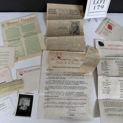 Lot of Vintage Miles Kimball Co, Oshkosh, WI Paper Memorabilia, Newsletters, Clippings, Photo, More