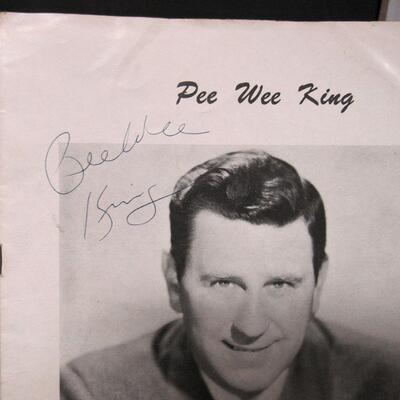3 Show Programs: Autographed Pee Wee King and Others, Holiday on Ice and Folklore Dancers and Globetrotters