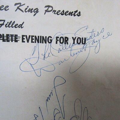 3 Show Programs: Autographed Pee Wee King and Others, Holiday on Ice and Folklore Dancers and Globetrotters