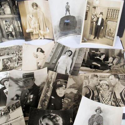 Lot of Vintage Movie Star Photos Including: Sally Phipps, Jackie Coogan, Lon Chaney, Buster Keaton, More