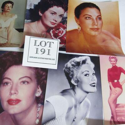 Lot of Vintage Colored Photos Mid Century Movie Stars