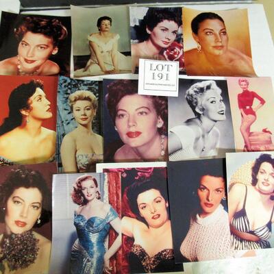 Lot of Vintage Colored Photos Mid Century Movie Stars