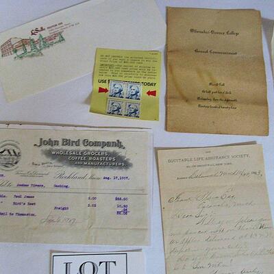 Misc Lot Paper Ephemera, Louisville Railway Co Certificate, Stamps, Century of Progress Handout, More