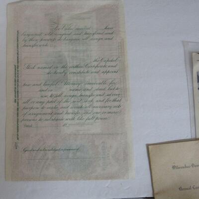 Misc Lot Paper Ephemera, Louisville Railway Co Certificate, Stamps, Century of Progress Handout, More