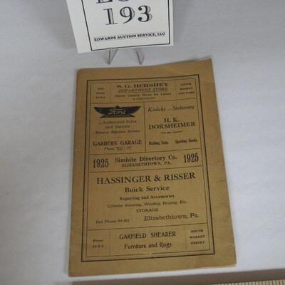 1925 Elizabethtown, PA Soft Covered Directory, Many Ads