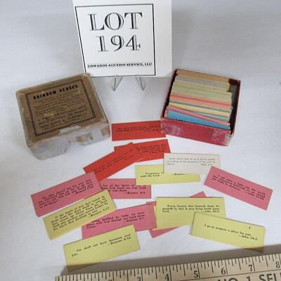 Vintage Small Rainbow Verses in Box (Scriptures on Cards) and  2/8/89 Missalette