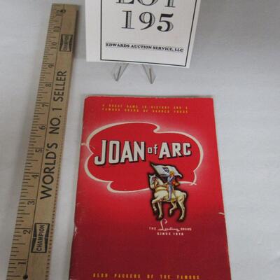 Joan of Arc, Pride of IL, Fine Foods Vintage Cook Book Soft Cover