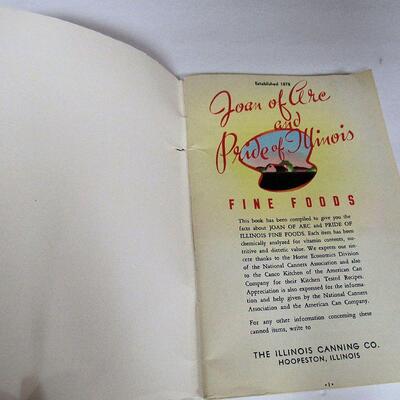 Joan of Arc, Pride of IL, Fine Foods Vintage Cook Book Soft Cover