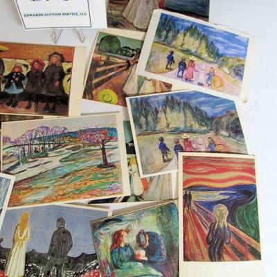 Lot of Postcards of the Art of Edvard Murch, Norway