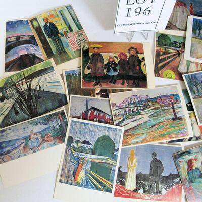 Lot of Postcards of the Art of Edvard Murch, Norway