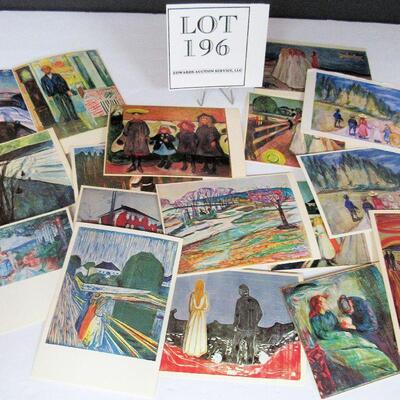 Lot of Postcards of the Art of Edvard Murch, Norway