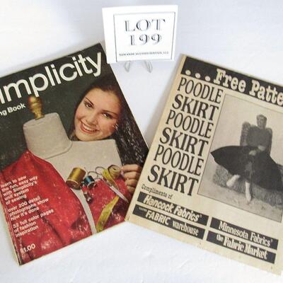 Vintage 1969 Simplicity Sewing Book, Soft Cover, and Poodle Skirt Pattern For Misses 6-16