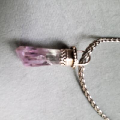 Amethyst crystal necklace