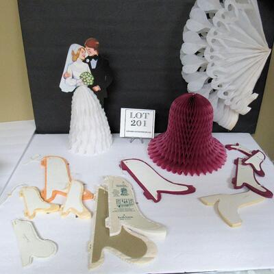 Older Wedding Decor, Honeycomb Tissue Bells, More