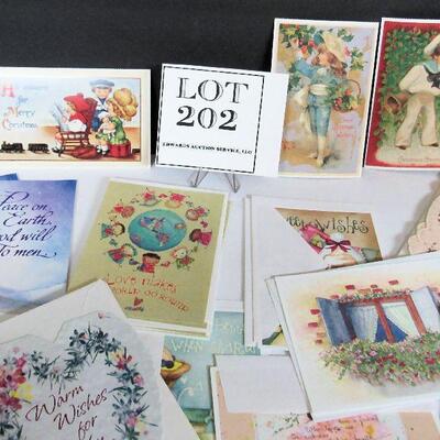 Large Lot of Unused Greeting Cards, Valentine, Christmas, Get Well, Note Cards More