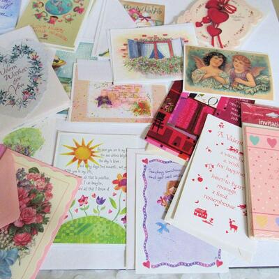 Large Lot of Unused Greeting Cards, Valentine, Christmas, Get Well, Note Cards More