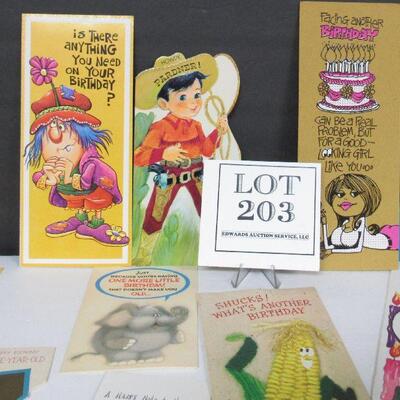 Lot of Retro Used Cards For Scrapbooking or Crafting