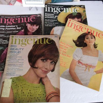 Nice Lot Vintage Ingenue Magazines, 1965