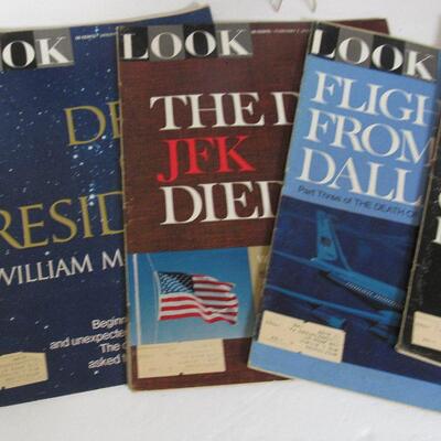 6 Vintage Look Magazines, All Relating to President Kennedy, 12/3/63, 11/17/64, and 1967