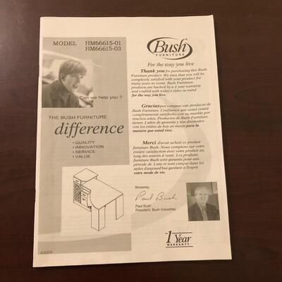 Bush Furniture Brown Corner Desk with Storage and Grey Rolling Office Chair (UO-JF)