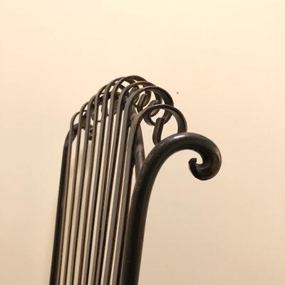 Black & Copper Colored Metal Folding Chair with Spiral Details (UO-JF)