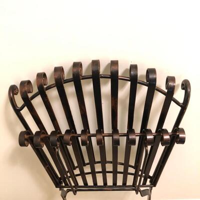 Black & Copper Colored Metal Folding Chair with Spiral Details (UO-JF)