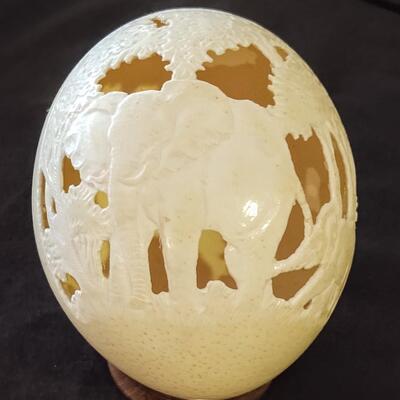 Carved Ostrich Egg