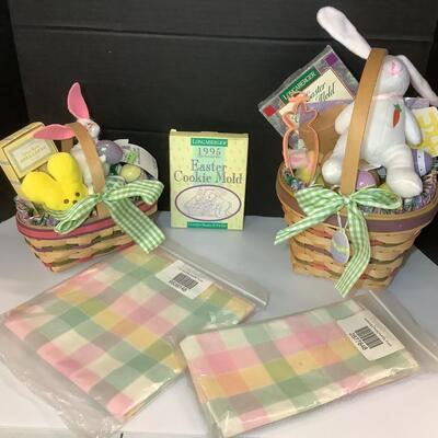 Lot 975. Two Longaberger Easter Baskets with Napkins