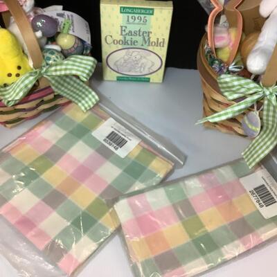 Lot 975. Two Longaberger Easter Baskets with Napkins