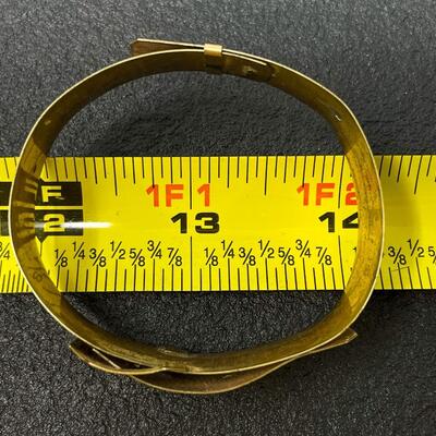 VINTAGE METAL BELT-STYLE CUFF BRACELET