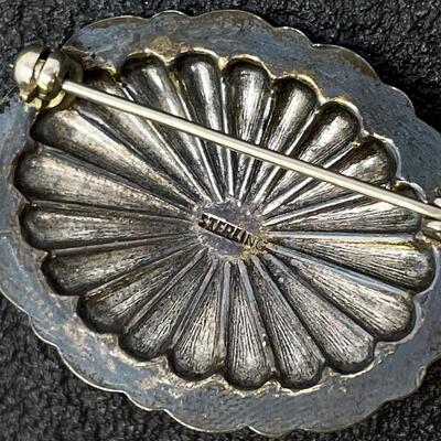 STERLING SILVER ARROW EARRING & BROOCH SET