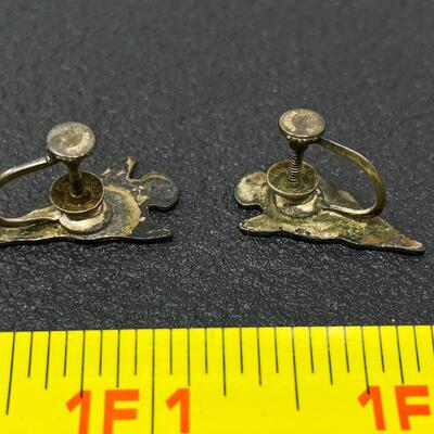 STERLING SILVER ARROW EARRING & BROOCH SET