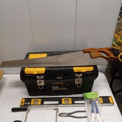 LOT 19  HAND TOOLS AND A TOOLBOX