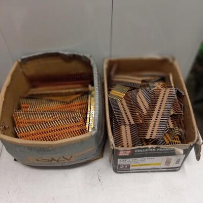 LOT 18  TWO PARTIAL BOXES OF COLLATED FRAMING NAILS