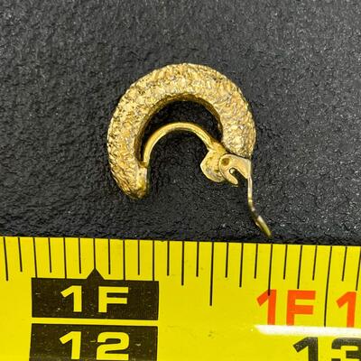 VINTAGE GOLD-TONED SMALL HOOP EARRINGS
