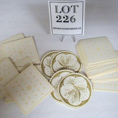 Vintage Blotter Style Absorbant Paper Small Coasters