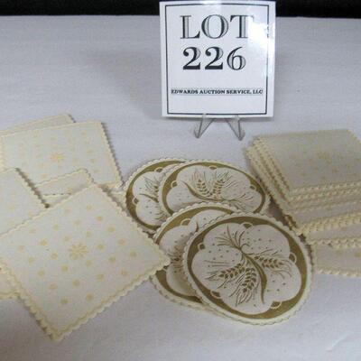 Vintage Blotter Style Absorbant Paper Small Coasters