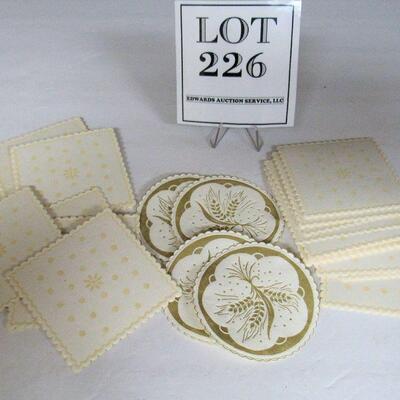 Vintage Blotter Style Absorbant Paper Small Coasters