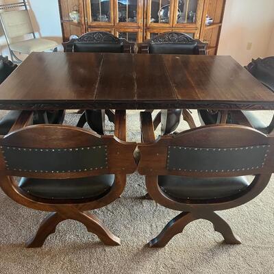 Spanish Colonial Table with 6 Chairs