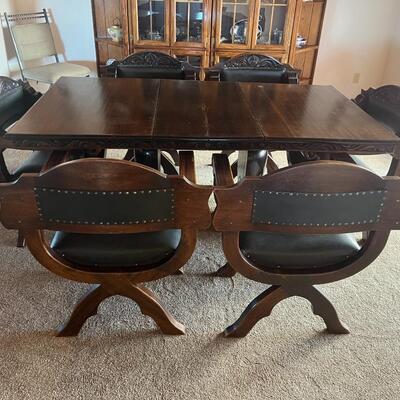 Spanish Colonial Table with 6 Chairs