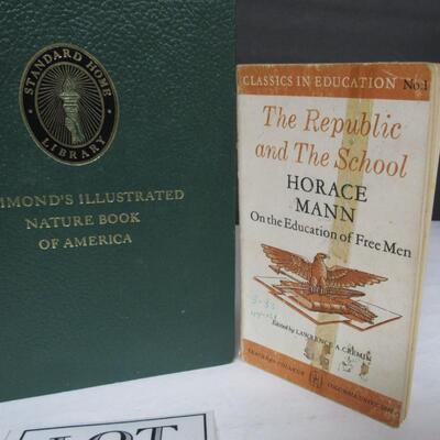1954 Hammonds Illustrated Nature Book of America, and Republic and The School, Horace Mann, 1960